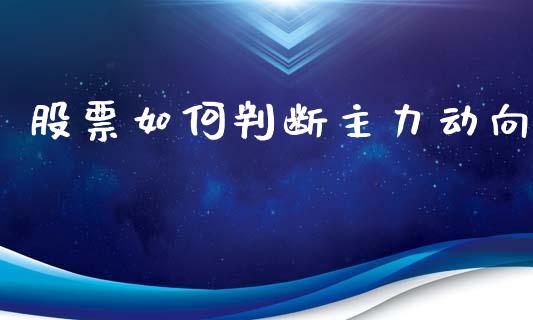 股票如何判断主力动向_https://www.qmgjg.com_恒生指数是什么_第1张