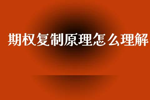期权复制原理怎么理解_https://www.qmgjg.com_恒生指数期货_第1张