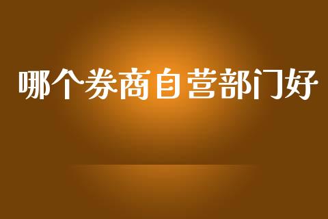 哪个券商自营部门好_https://www.qmgjg.com_恒生指数是什么_第1张
