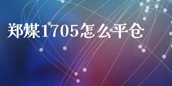 郑煤1705怎么平仓_https://www.qmgjg.com_恒生指数期货_第1张