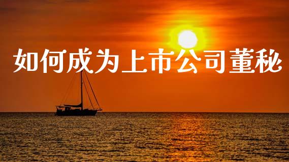 如何成为上市公司董秘_https://www.qmgjg.com_恒生指数是什么_第1张
