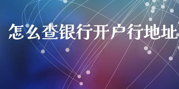 怎么查银行开户行地址_https://www.qmgjg.com_香港恒生指数_第1张