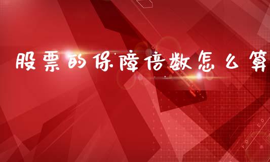 股票的保障倍数怎么算_https://www.qmgjg.com_恒生指数期货_第1张