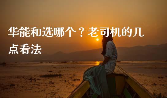 华能和选哪个？老司机的几点看法_https://www.qmgjg.com_恒生指数期货_第1张