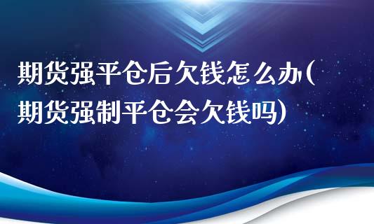 期货强平仓后欠钱怎么办(期货强制平仓会欠钱吗)_https://www.qmgjg.com_港股恒生指数_第1张