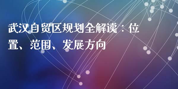 武汉自贸区规划全解读：位置、范围、发展方向_https://www.qmgjg.com_恒生指数期货_第1张