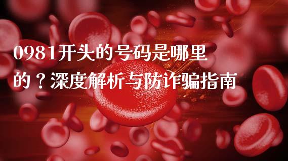 0981开头的号码是哪里的？深度解析与防诈骗指南_https://www.qmgjg.com_港股恒生指数_第1张