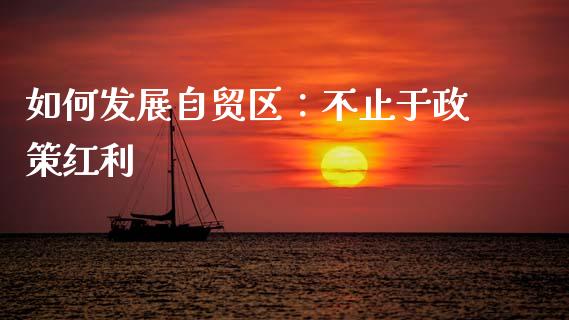 如何发展自贸区：不止于政策红利_https://www.qmgjg.com_恒生指数期货_第1张
