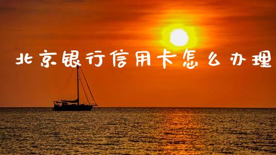 北京银行信用卡怎么办理_https://www.qmgjg.com_恒生指数期货_第1张