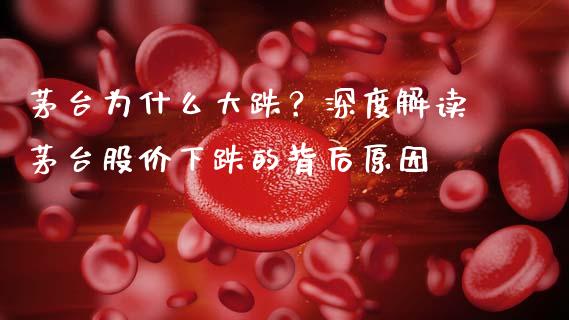 茅台为什么大跌？深度解读茅台股价下跌的背后原因_https://www.qmgjg.com_港股恒生指数_第1张