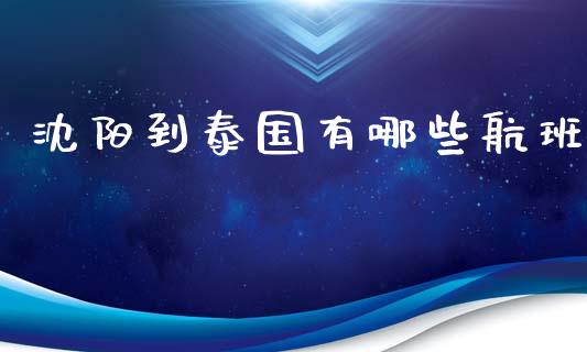沈阳到泰国有哪些航班_https://www.qmgjg.com_恒生指数是什么_第1张