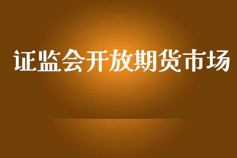 证监会开放期货市场_https://www.qmgjg.com_恒生指数期货_第1张