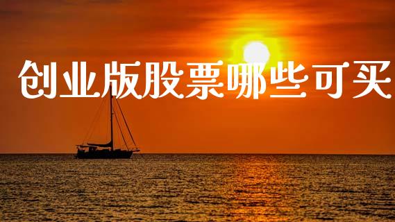 创业版股票哪些可买_https://www.qmgjg.com_香港恒生指数_第1张
