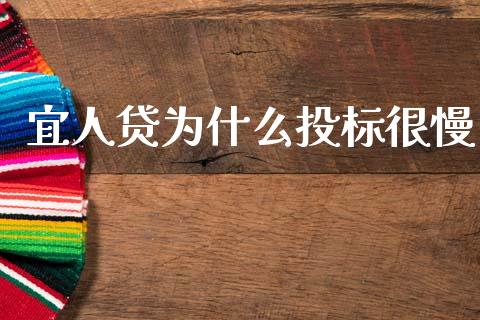宜人贷为什么投标很慢_https://www.qmgjg.com_港股恒生指数_第1张