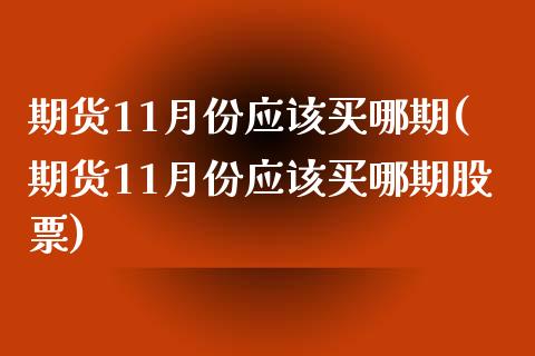 期货11月份应该买哪期(期货11月份应该买哪期股票)_https://www.qmgjg.com_恒生指数期货_第1张