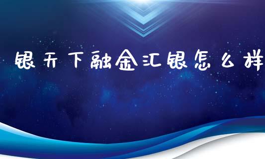 银天下融金汇银怎么样_https://www.qmgjg.com_香港恒生指数_第1张