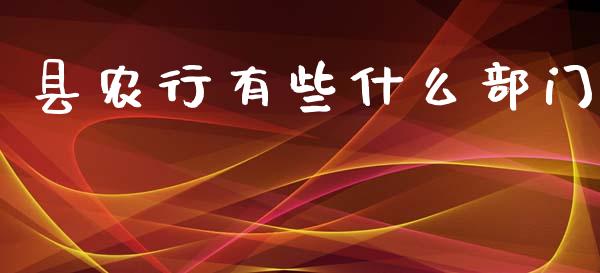 县农行有些什么部门_https://www.qmgjg.com_恒生指数是什么_第1张