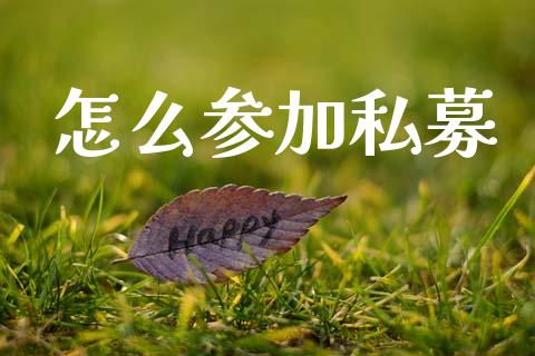 怎么参加私募_https://www.qmgjg.com_港股恒生指数_第1张