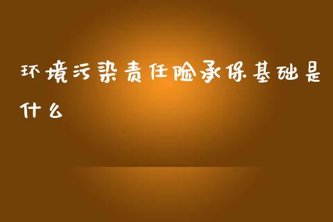 环境污染责任险承保基础是什么_https://www.qmgjg.com_恒生指数是什么_第1张