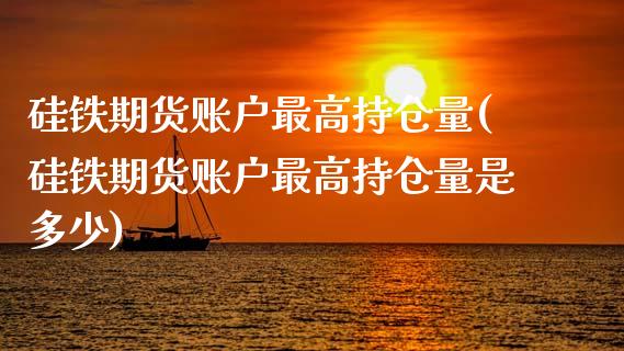硅铁期货账户最高持仓量(硅铁期货账户最高持仓量是多少)_https://www.qmgjg.com_恒生指数期货_第1张