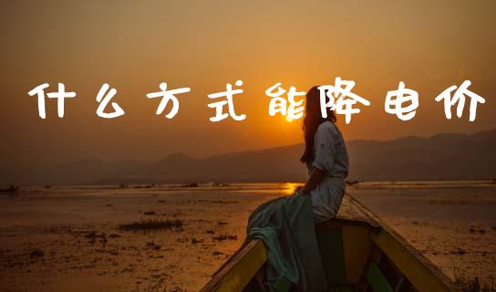 什么方式能降电价_https://www.qmgjg.com_香港恒生指数_第1张