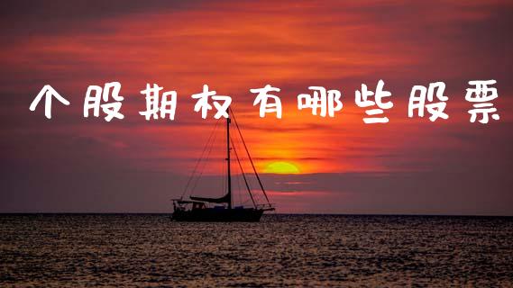 个股期权有哪些股票_https://www.qmgjg.com_恒生指数期货_第1张