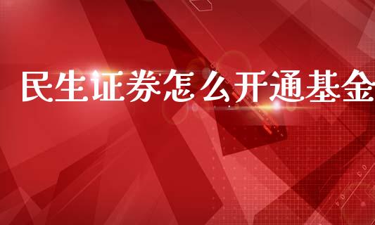 民生证券怎么开通基金_https://www.qmgjg.com_香港恒生指数_第1张