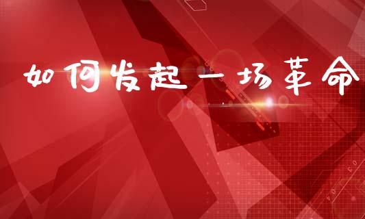 如何发起一场革命_https://www.qmgjg.com_恒生指数期货_第1张