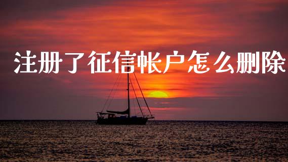注册了征信帐户怎么删除_https://www.qmgjg.com_香港恒生指数_第1张