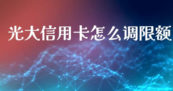 光大信用卡怎么调限额_https://www.qmgjg.com_港股恒生指数_第1张