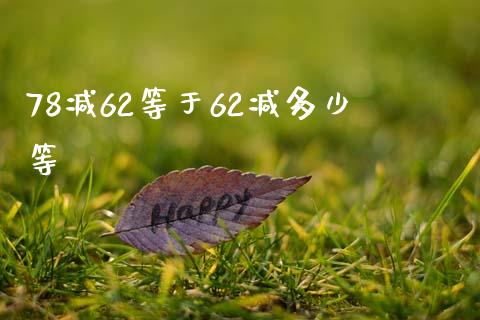 78减62等于62减多少等_https://www.qmgjg.com_恒生指数期货_第1张
