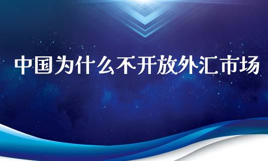 中国为什么不开放外汇市场_https://www.qmgjg.com_恒生指数是什么_第1张