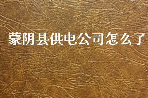 蒙阴县供电公司怎么了_https://www.qmgjg.com_恒生指数是什么_第1张