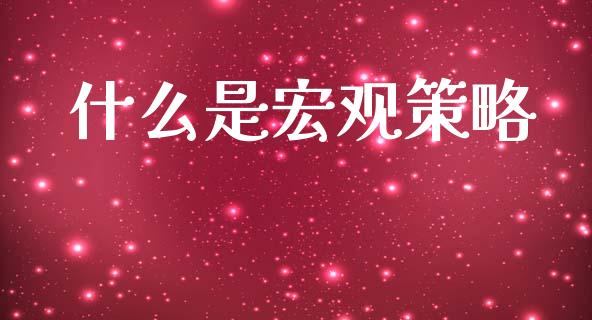 什么是宏观策略_https://www.qmgjg.com_恒生指数期货_第1张
