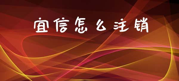 宜信怎么注销_https://www.qmgjg.com_港股恒生指数_第1张