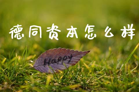 德同资本怎么样_https://www.qmgjg.com_香港恒生指数_第1张