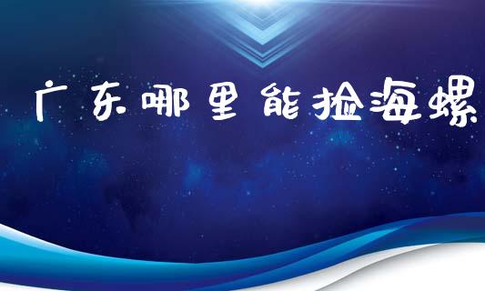 广东哪里能捡海螺_https://www.qmgjg.com_香港恒生指数_第1张