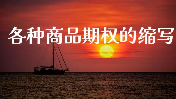 各种商品期权的缩写_https://www.qmgjg.com_恒生指数是什么_第1张