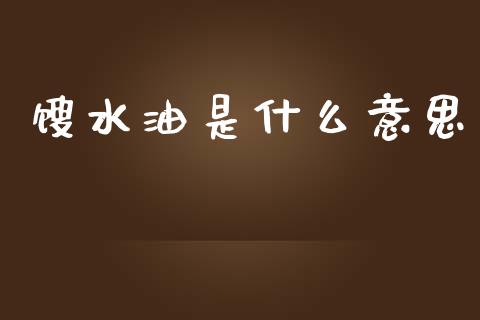 馊水油是什么意思_https://www.qmgjg.com_恒生指数期货_第1张