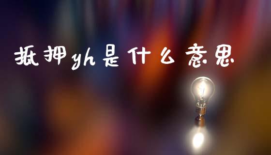 抵押yh是什么意思_https://www.qmgjg.com_恒生指数是什么_第1张