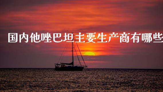 国内他唑巴坦主要生产商有哪些_https://www.qmgjg.com_港股恒生指数_第1张