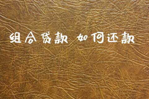 组合贷款 如何还款_https://www.qmgjg.com_港股恒生指数_第1张
