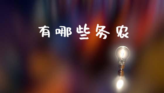 有哪些务农_https://www.qmgjg.com_港股恒生指数_第1张