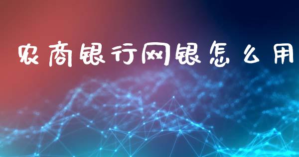 农商银行网银怎么用_https://www.qmgjg.com_港股恒生指数_第1张
