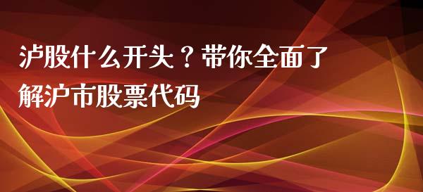 泸股什么开头？带你全面了解沪市股票代码_https://www.qmgjg.com_恒生指数期货_第1张