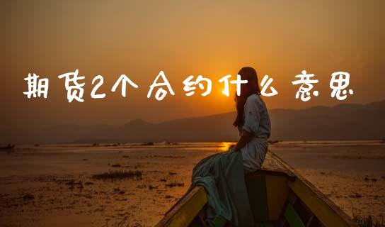 期货2个合约什么意思_https://www.qmgjg.com_恒生指数期货_第1张