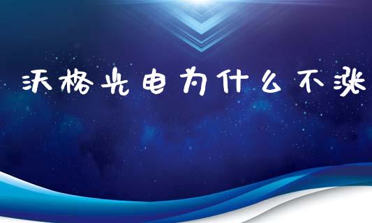 沃格光电为什么不涨_https://www.qmgjg.com_港股恒生指数_第1张