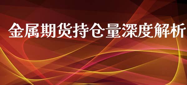 金属期货持仓量深度解析_https://www.qmgjg.com_港股恒生指数_第1张