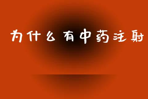 为什么有中药注射_https://www.qmgjg.com_恒生指数期货_第1张