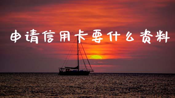 申请信用卡要什么资料_https://www.qmgjg.com_港股恒生指数_第1张